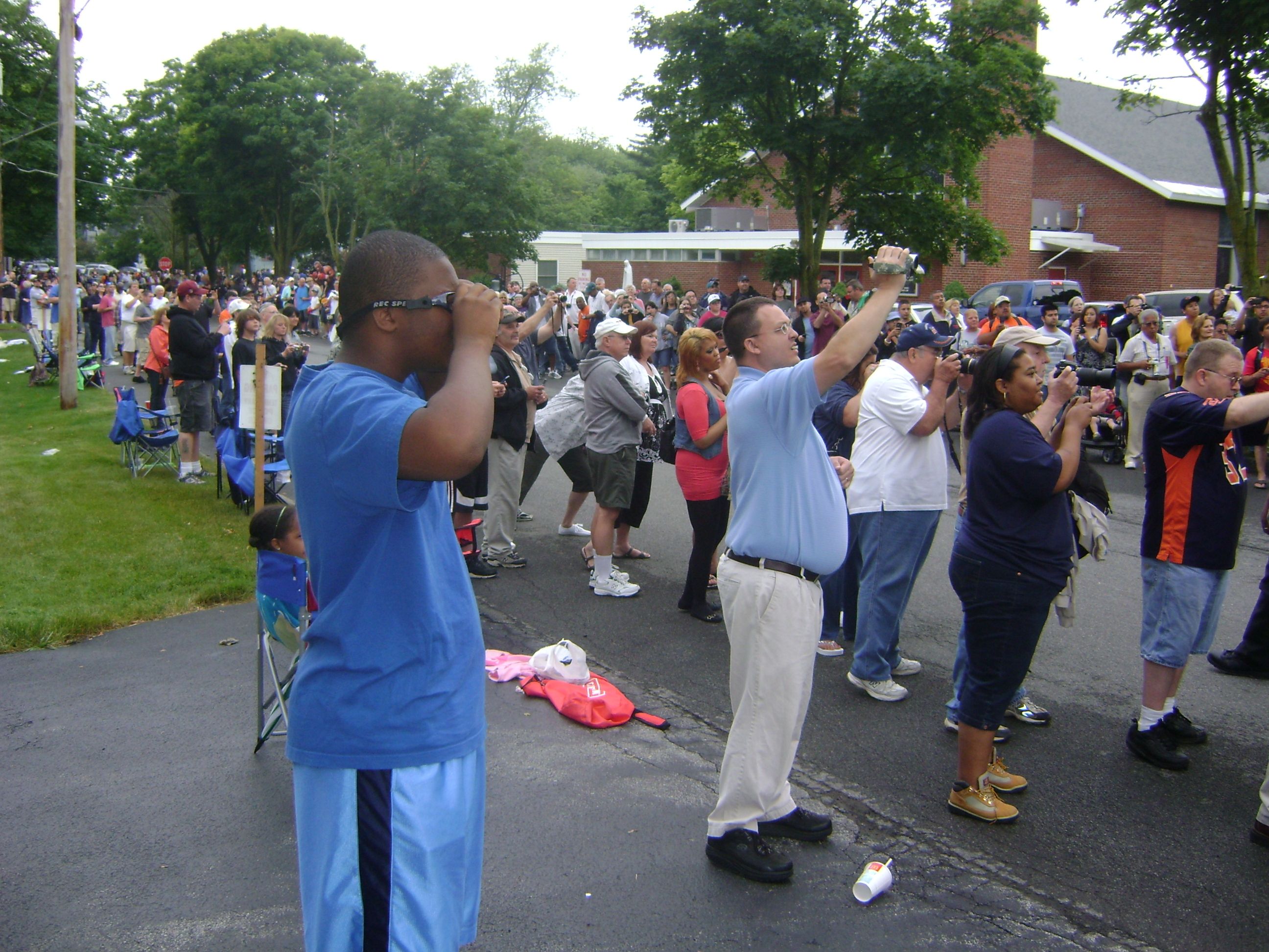 Crowd viewing parade